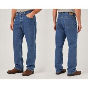 Wrangler Authentics Men's Relaxed Fit Blue Jeans 40x28 Medium Wash Straight Leg